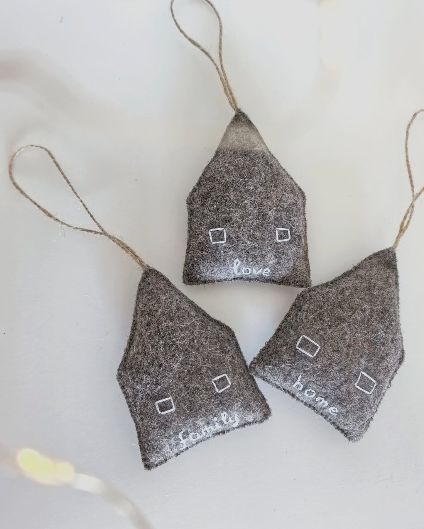 Ornament set căsuțe cu mesaj