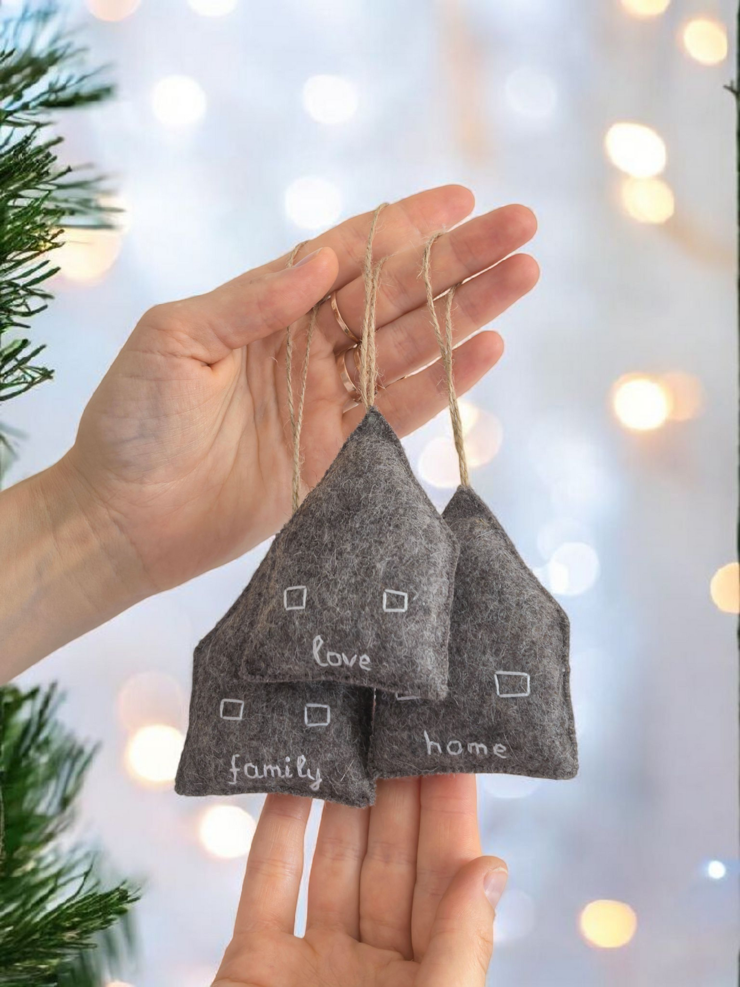 Ornament set căsuțe cu mesaj